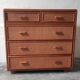 Chest of drawers 5 drawers wood and cannage – 80s