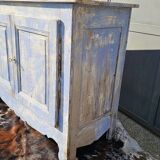 Buffet en sapin patiné bleu, 1900.