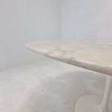 Knoll Marble Dining Table With 5 Chairs by Eero Saarinen, 1960s
