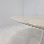 Knoll Marble Dining Table With 5 Chairs by Eero Saarinen, 1960s