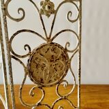 Old wrought iron fireplace screen - 8 kilograms