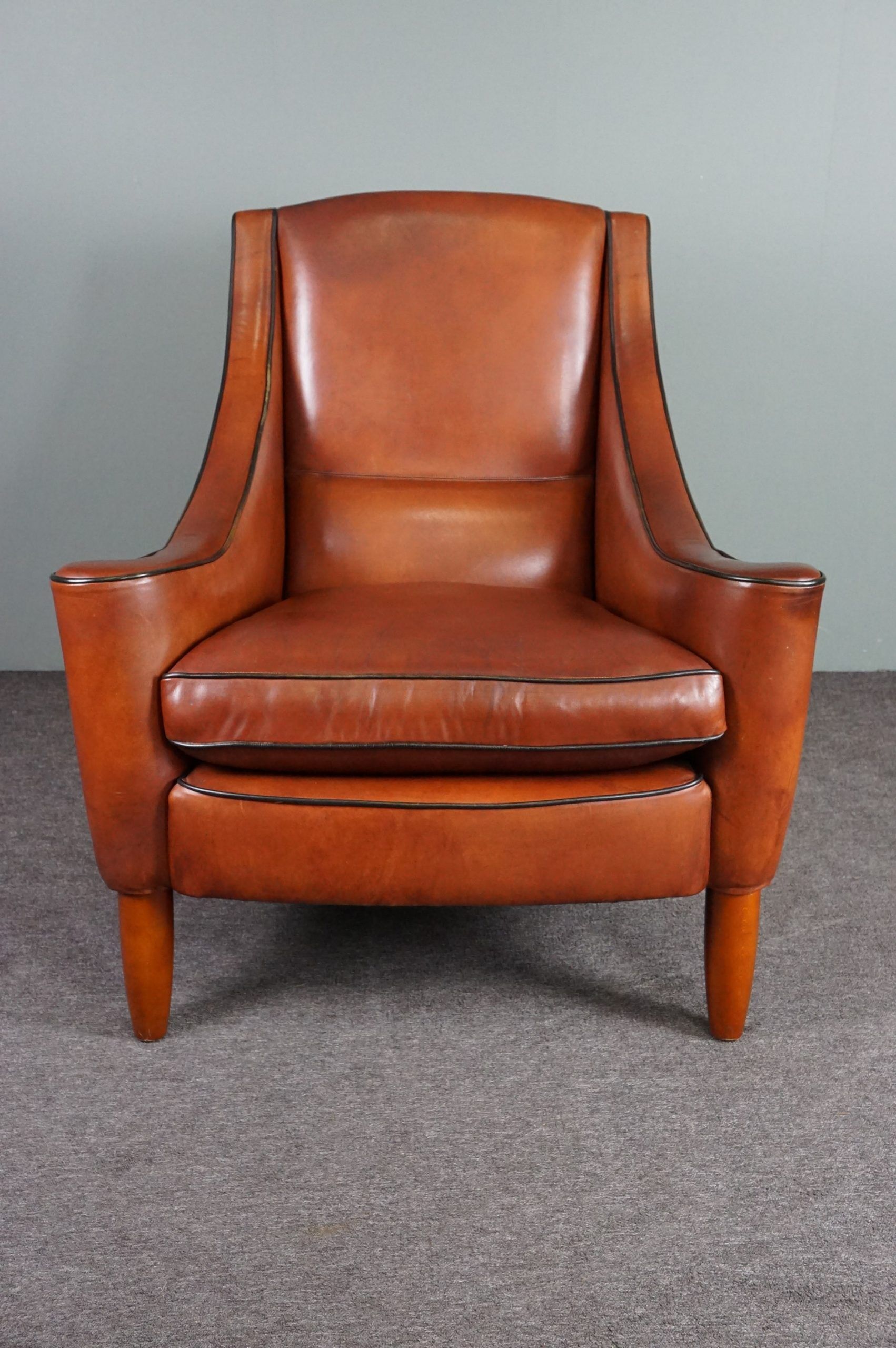 Design leather armchair
