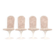 Set of 4 vintage velvet tulip swivel chairs, 1970s