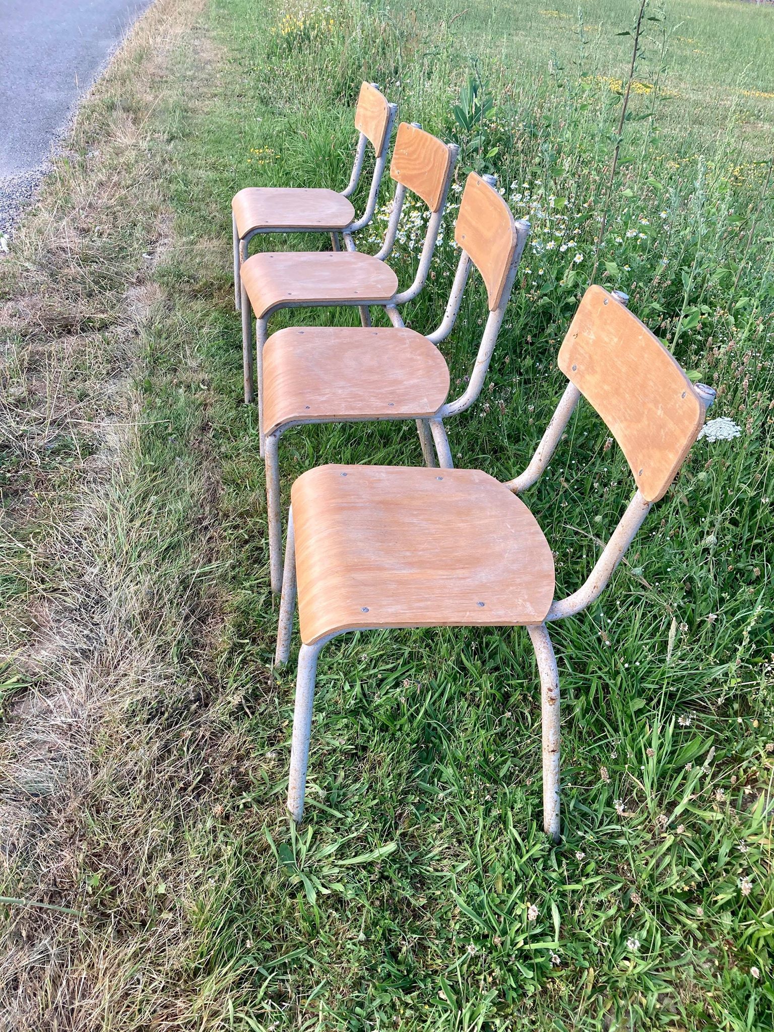 Lot of school chairs