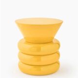 Tabouret laqué, jaune métal - AXEL CHAY X MONOPRIX