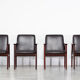 Set of 4 danish leather armchairs 1960