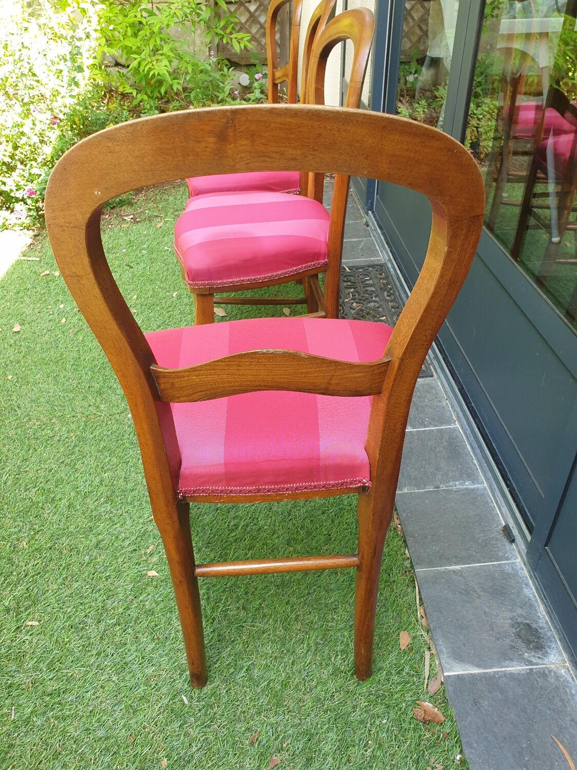 4 Louis Philippe upholstered chairs