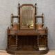 Renaissance style oak castle coat rack circa 1850
