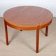 Table de repas ronde extensible en teck, 1970