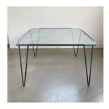 Minimalist, industrial side or coffee table, Arnold Bueno de Mesquita, 1950s