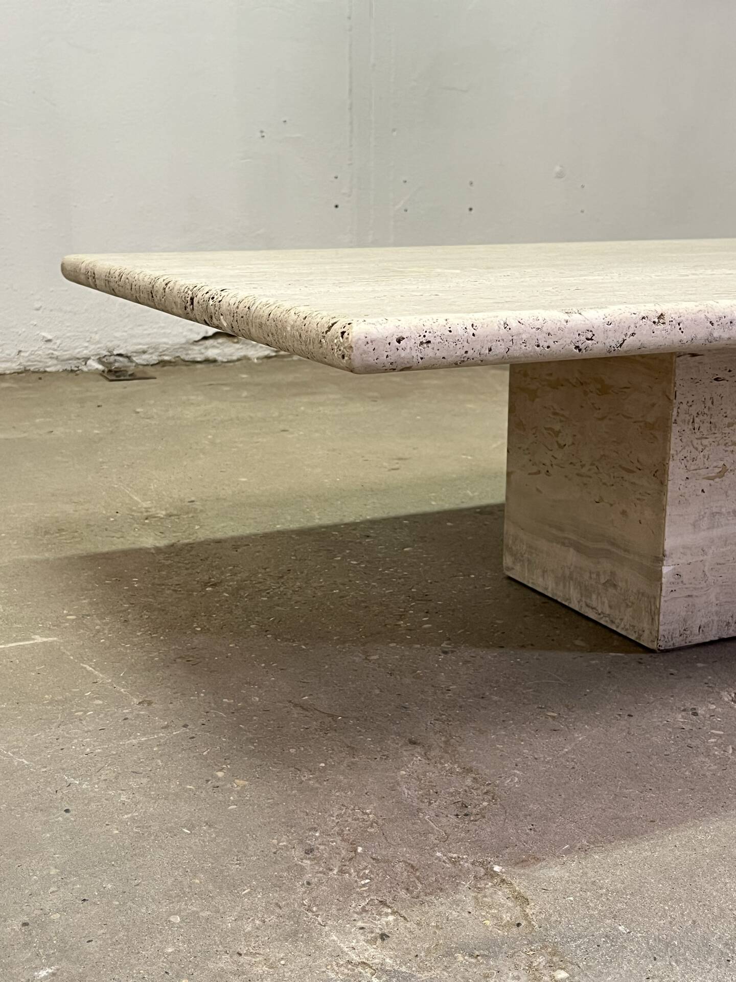1970s travertine coffee table