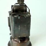 1930s - old carbide lamp, railway signal lamp, made of copper, metal and glass, by A. Butin/Paris