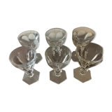 6 water glasses, Harcourt Baccarat