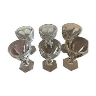 6 verres à eau, Harcourt Baccarat