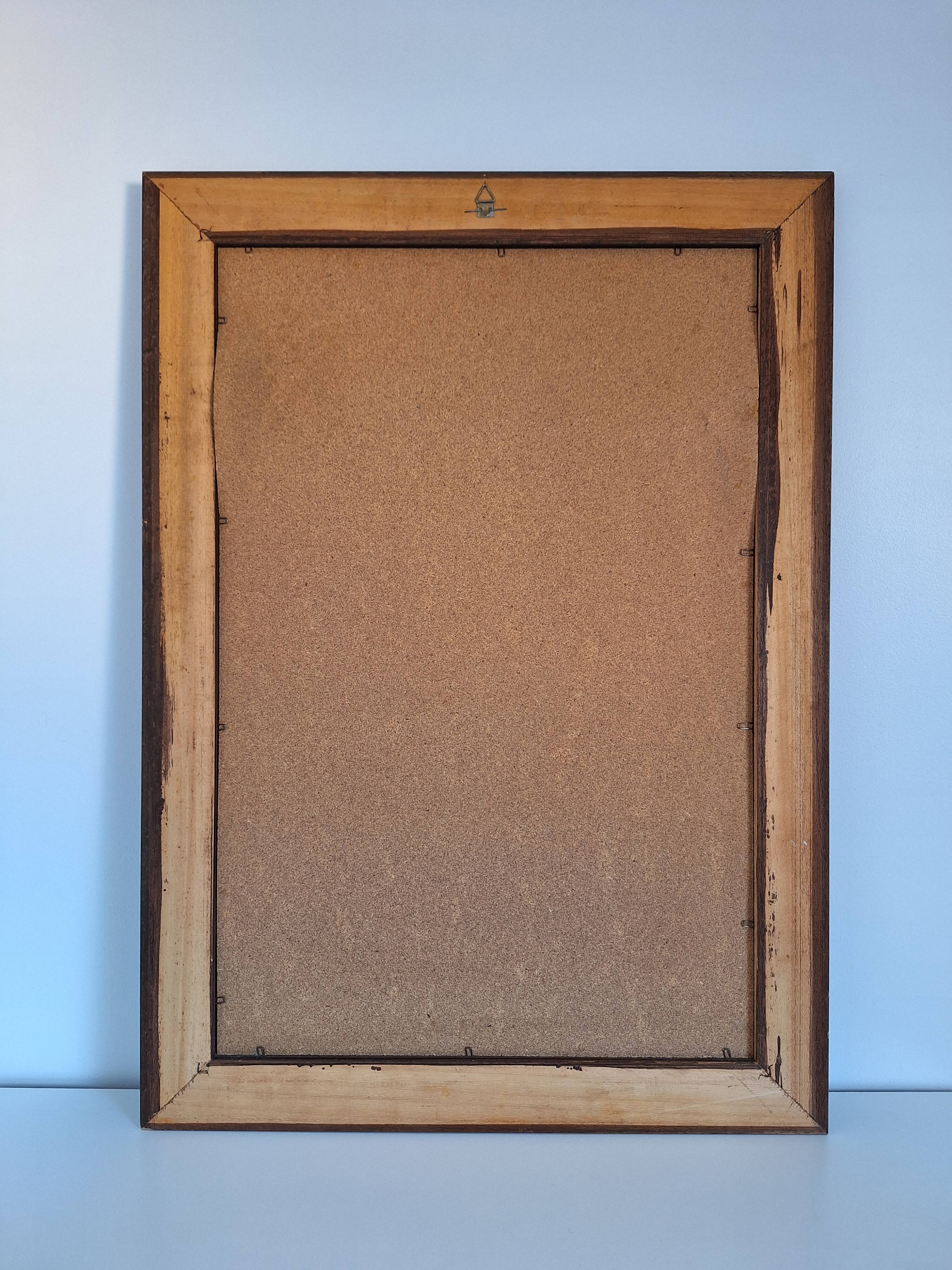 Vintage wooden mirror