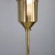 Lustre Art Déco tchécoslovaque en laiton des années 1930, avec globe et abat-jour opalescents.