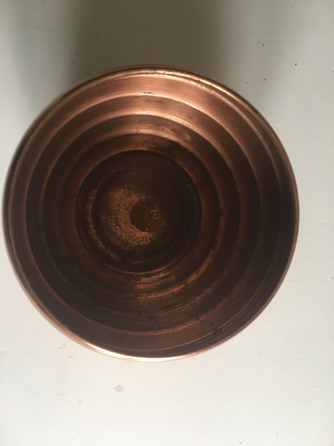 Cache pot vintage en cuivre