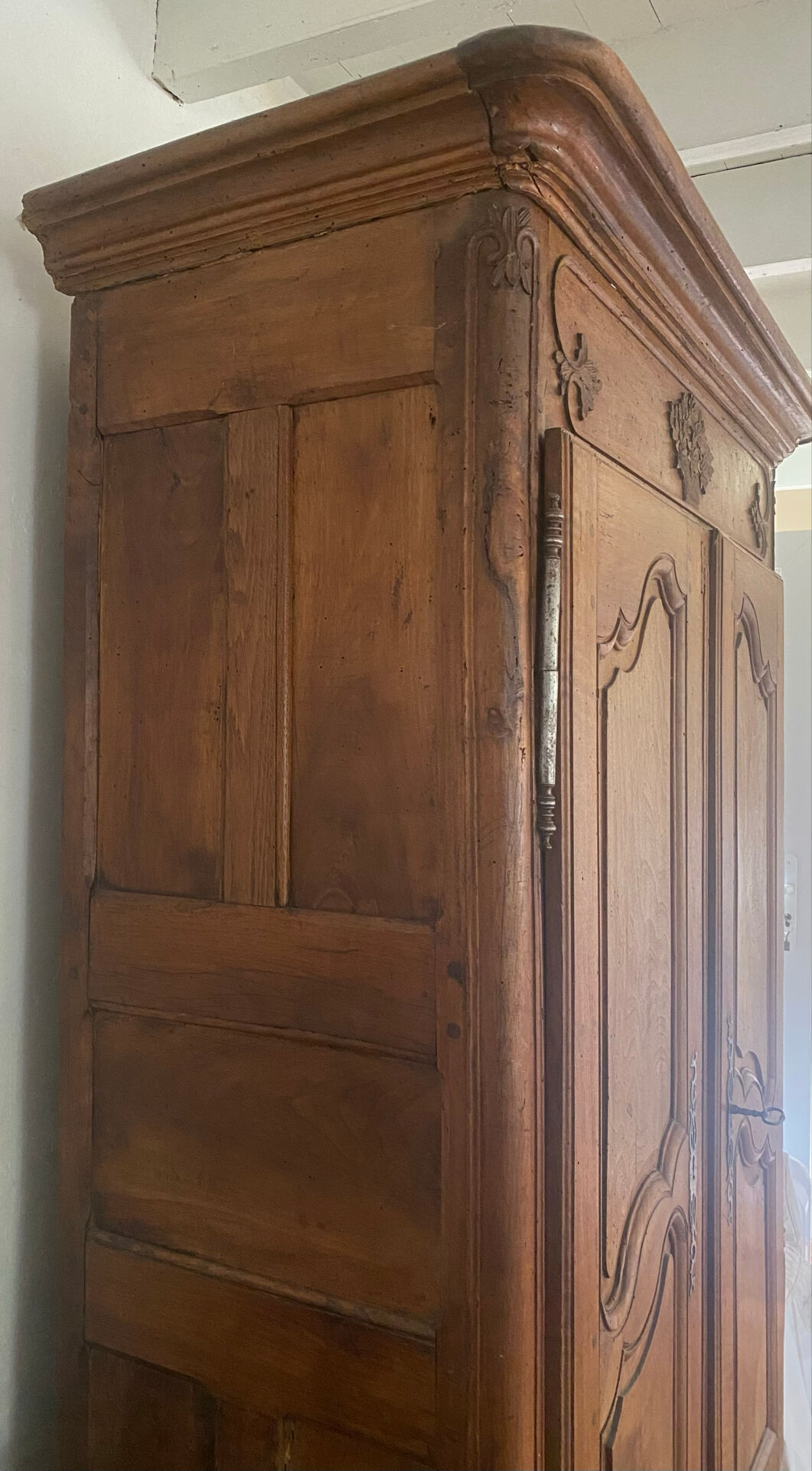 Authentic Bressane Antique Wardrobe in Solid Wood