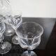 Set of 7 Val Saint Lambert crystal port glasses Nestor model