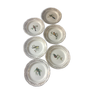 6 assiettes plates anciennes