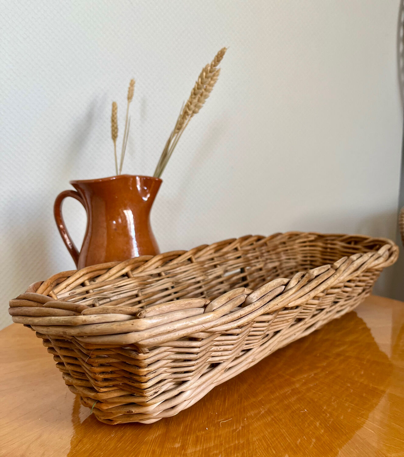 Vintage bread basket or croissant basket