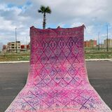 Tapis berbère Beni Mguild Red Seventies 4m sur 2m10
