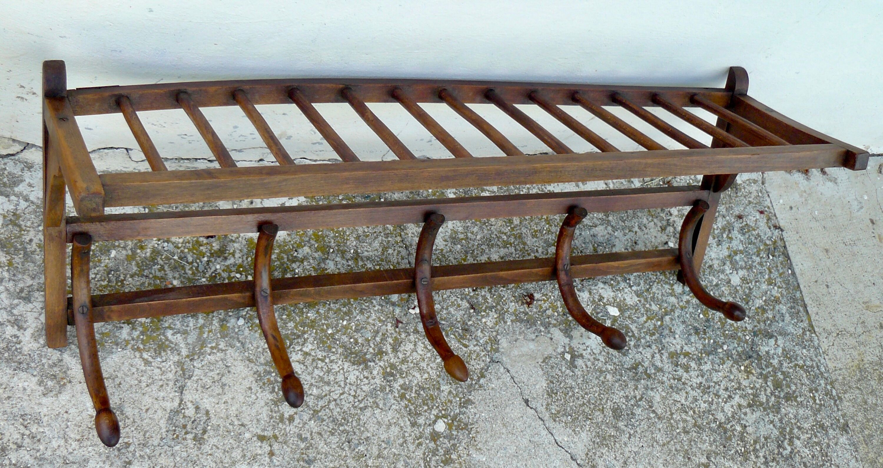 Shelf coat rack vintage hat holder 1940-50