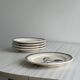 Set of 6 hand painted plates with rooster motif