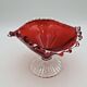 Coupe en verre soufflé rouge