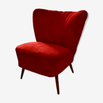 Red cocktail armchair 60s