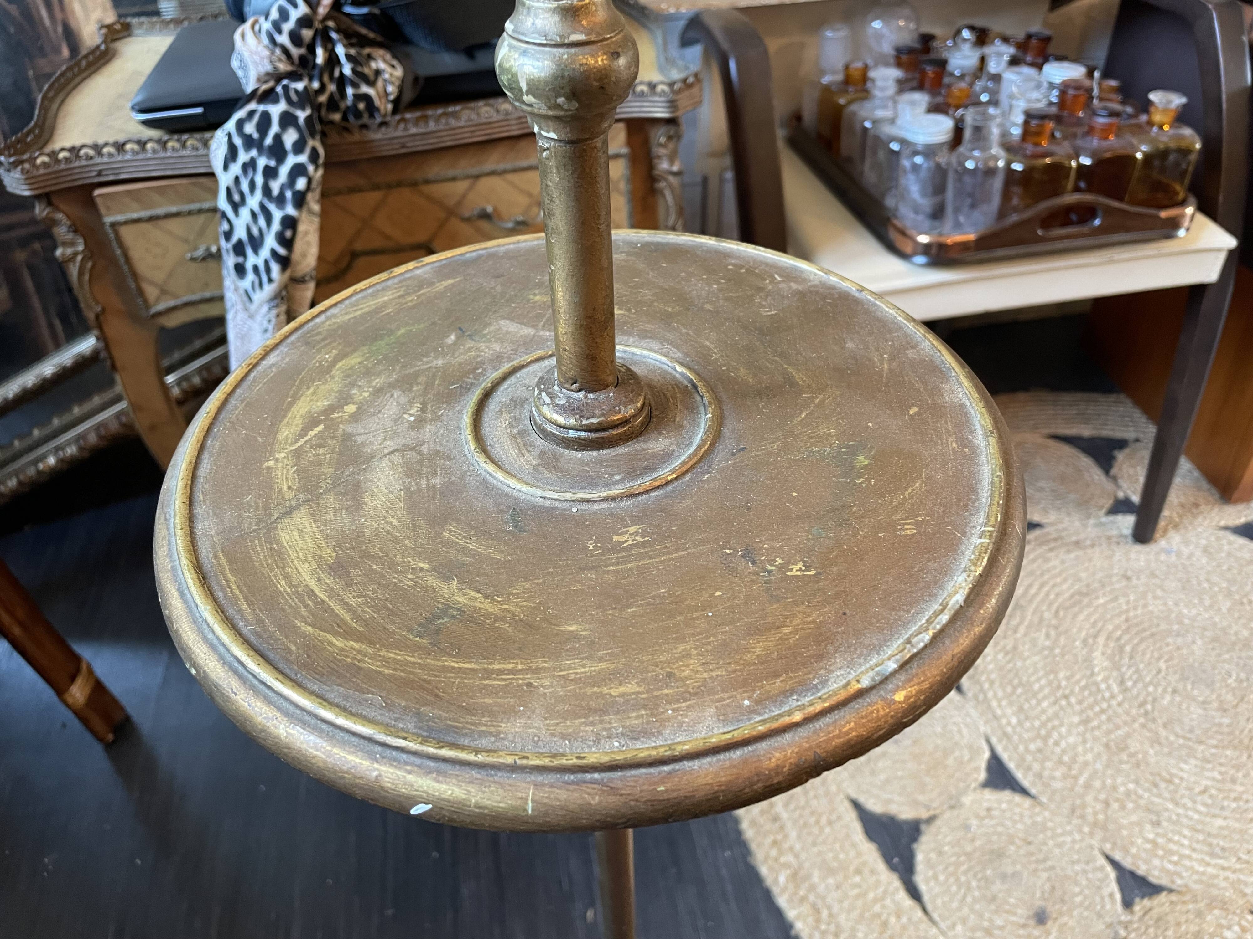 Old brass barber mirror