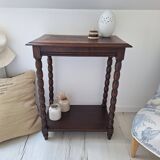 Side table with spool legs