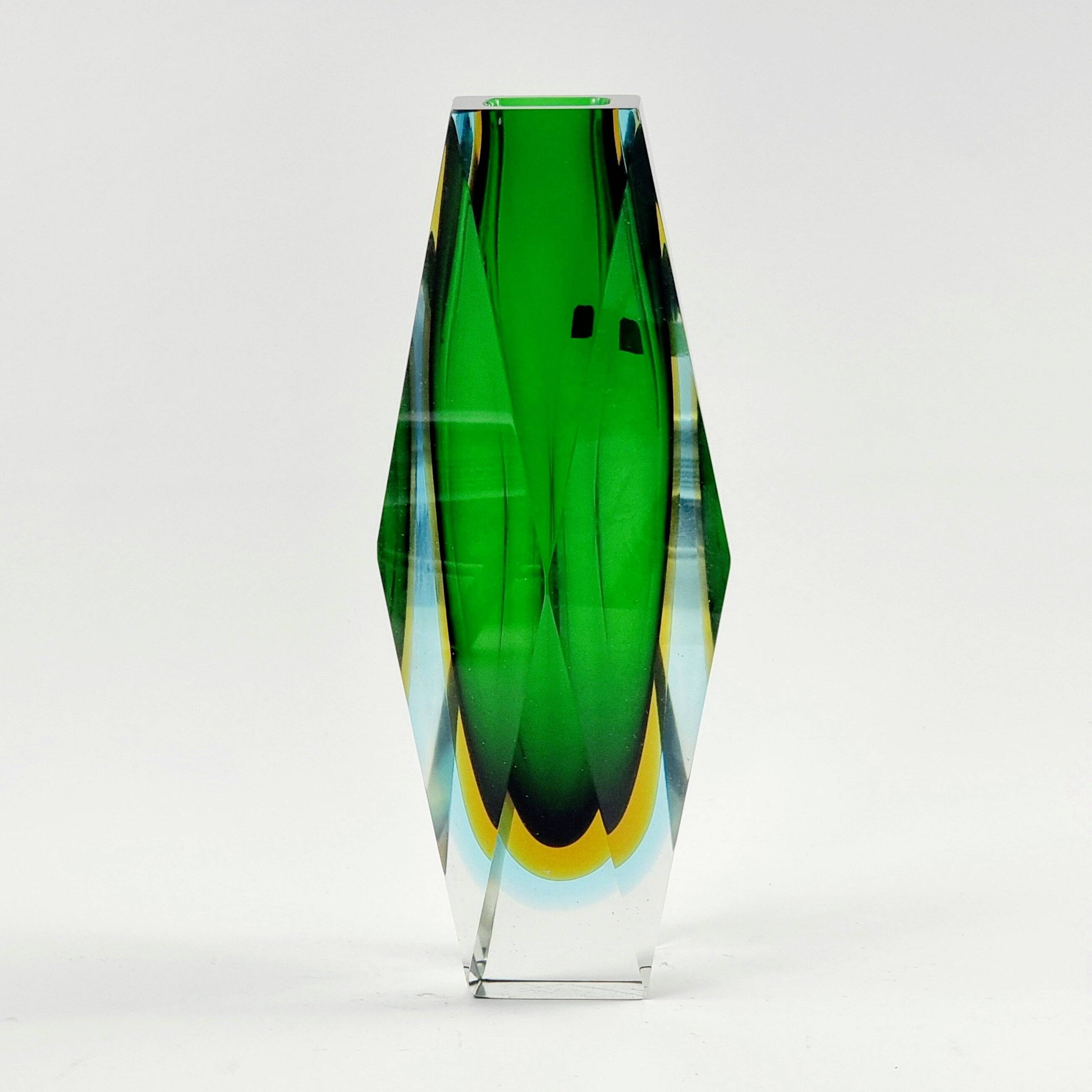 Monumental Mid-Century Sommerso Murano Glass Vase by Flavio Poli for Mandruzzato, Italy, 1960s