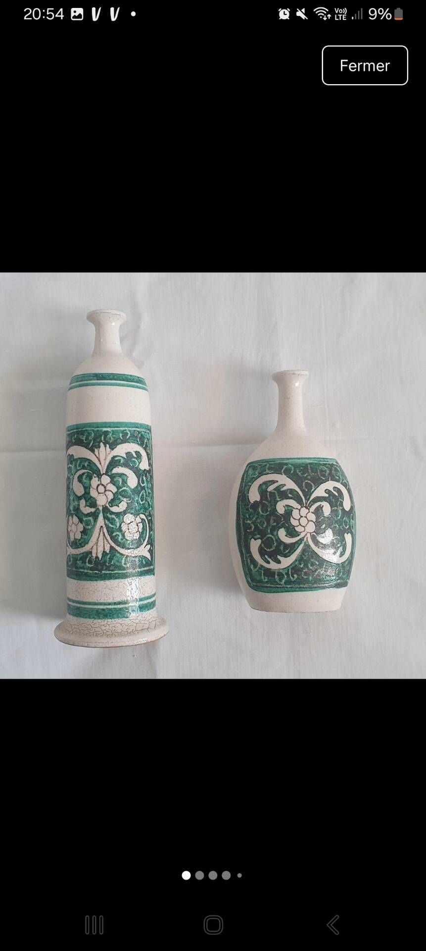 Pair of vintage soliflores in ceramic from Umbria, Italy – Carli Assisi
