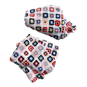Lot 2 plaids crochet
