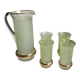Green granita set consisting of a pitcher and 4 glasses in orangeade 50s
