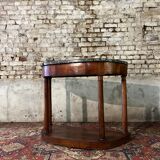 Console demi-lune en noyer d’époque empire début du xixeme siècle