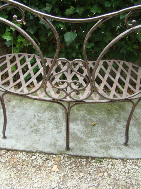 Old wrought iron bench