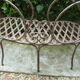 Old wrought iron bench