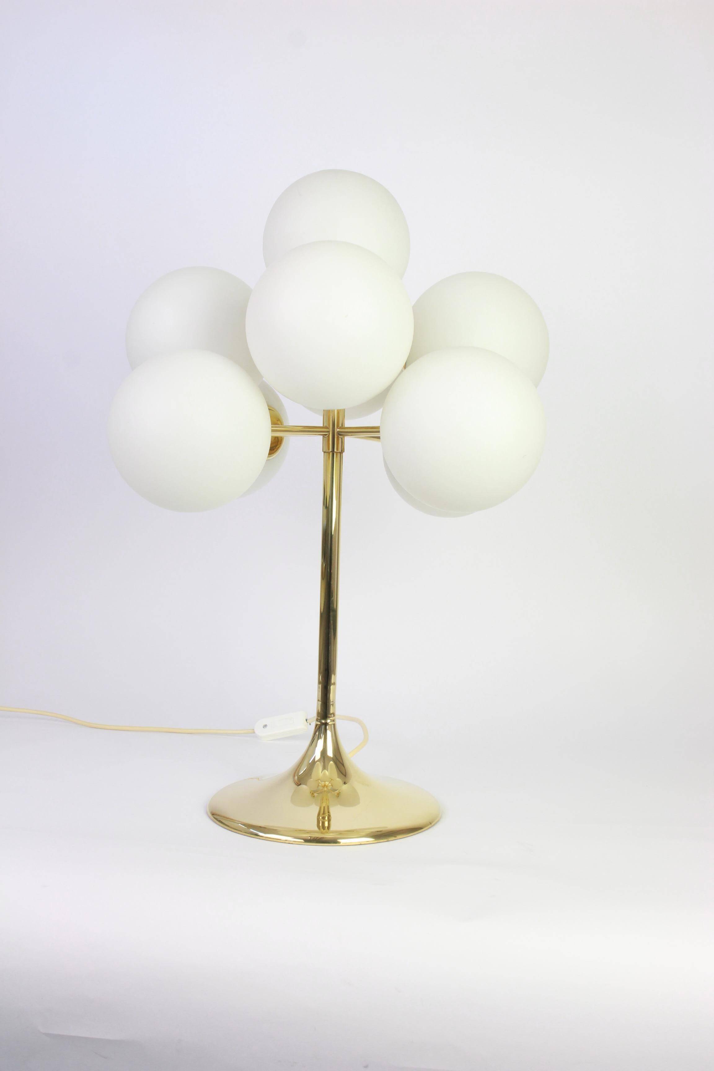 Atomic brass table lamp, Switzerland, 1960s