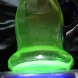 Old uraline blown glass pitcher late nineteenth