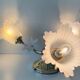 Ceiling lamp art deco flowers three fires