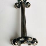 Set de - porte couteaux en métal argenté