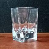 6 verres à whisky verre pressé transparent vintage