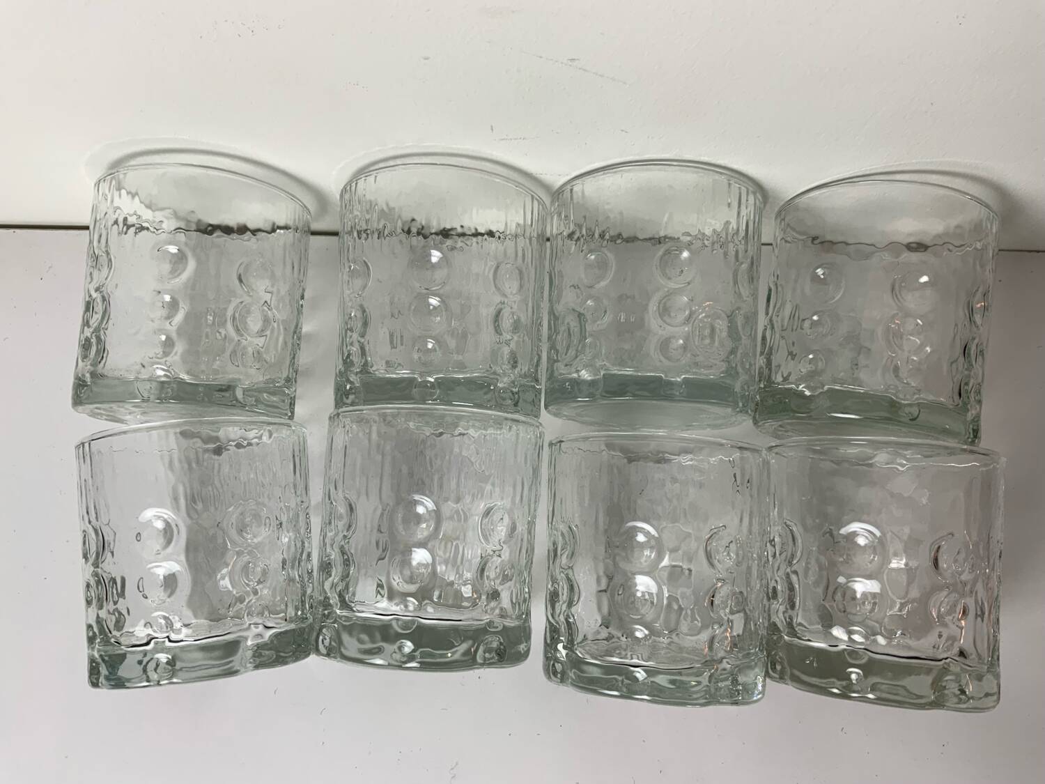 8 verres vintage