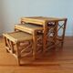 Tables gigognes en rotin et cannage – Esprit Riviera – Vers 1970/80