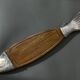 Large wooden and silver-plated fish board, 90 cm