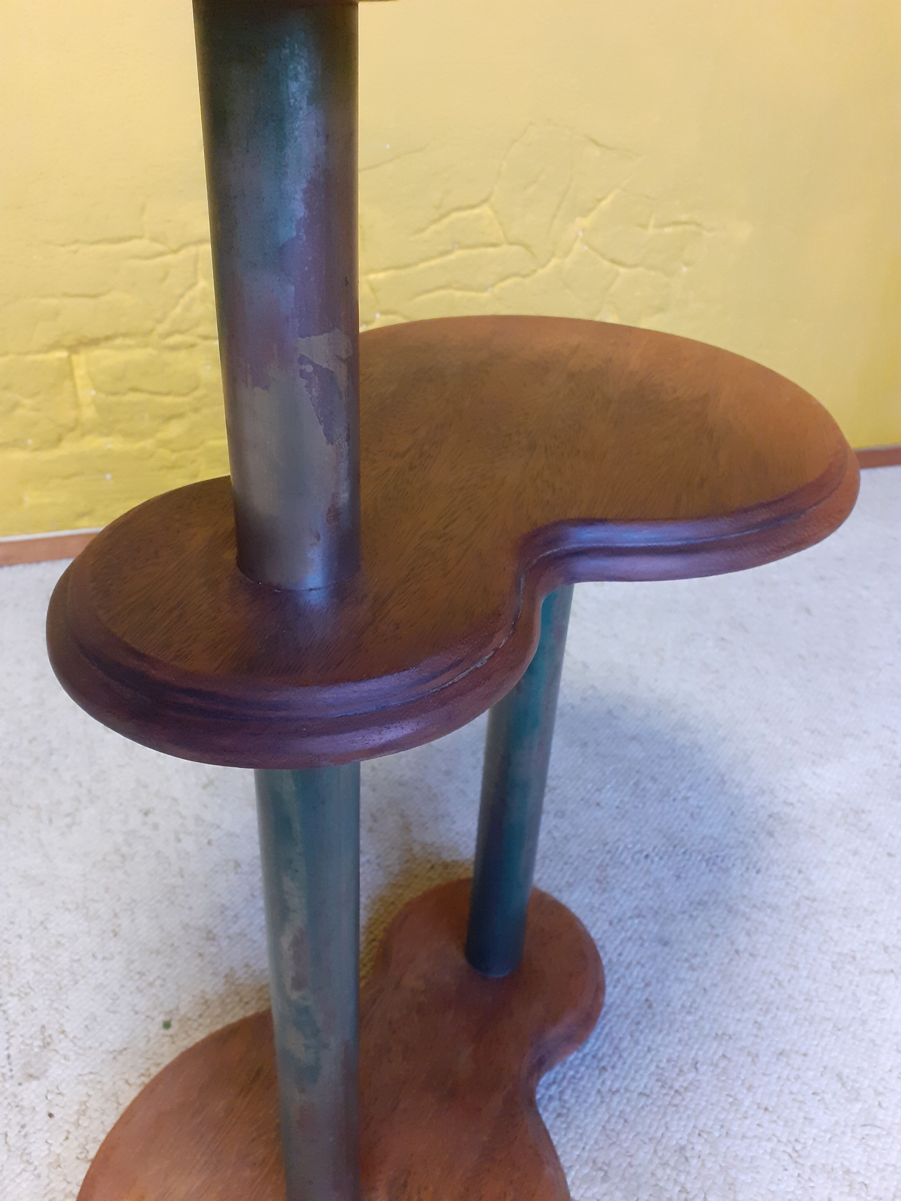 Shelf - old plant door, oak and metal