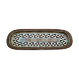 ceramic plate EPOQUE 1950 africanist decoration - signed GUILLOT - FRANCE