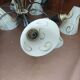Hanging lamp 6 branches tulips vintage glass 50/60